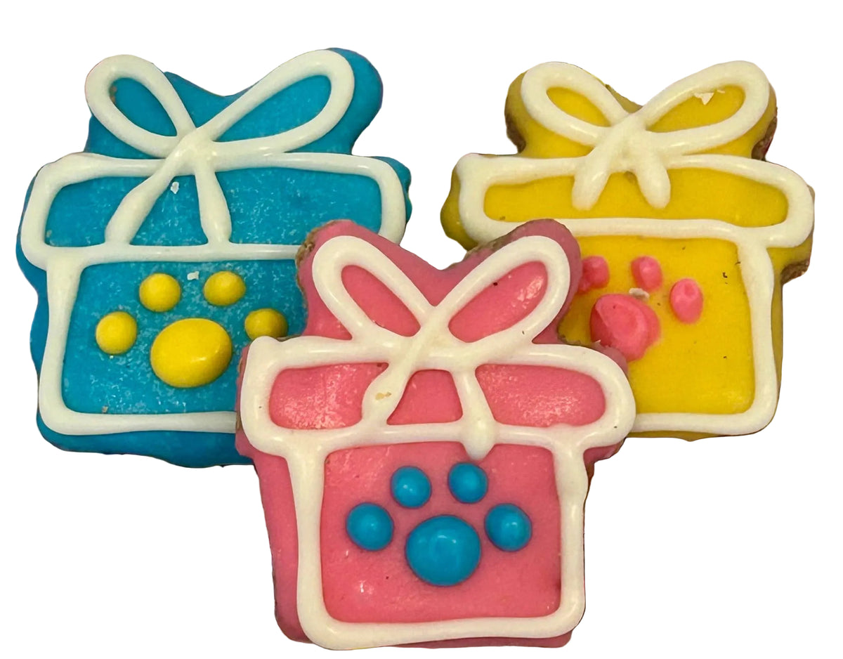 DELCO DOG CO. Mini Colorful Present Bakery Dog Treat