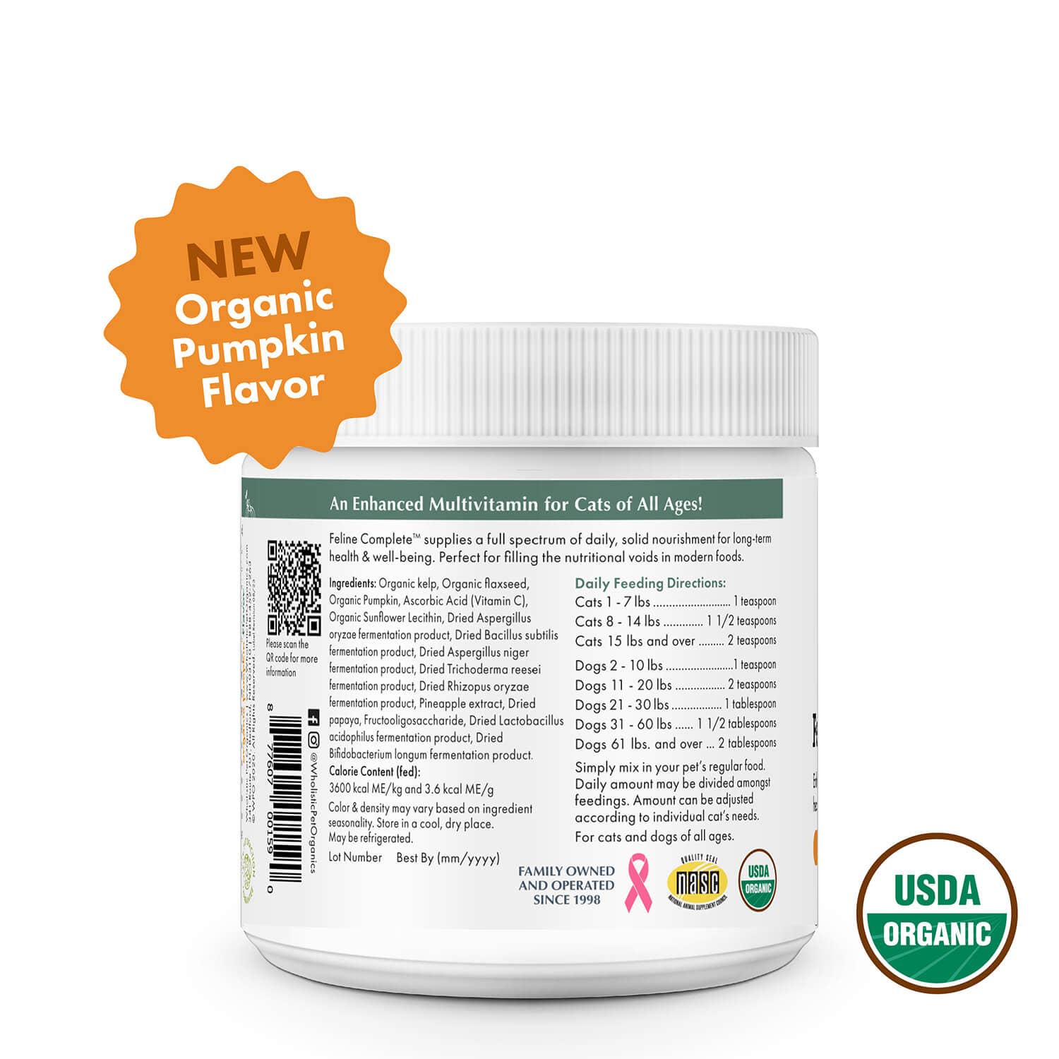 Wholistic Pet Organics Feline Complete Powder for Cats