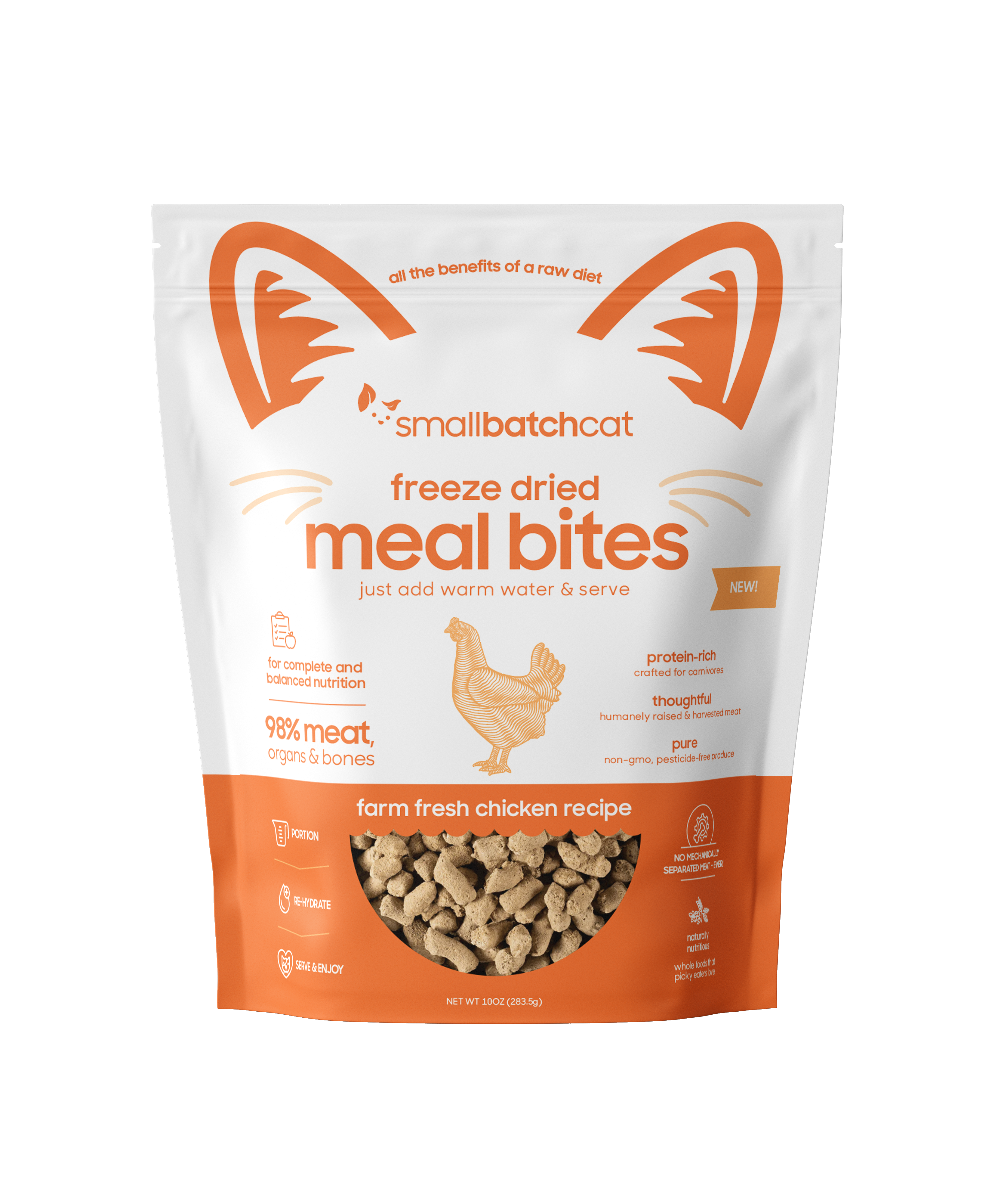 Smallbatch Pets Cat Freeze-Dried MealBites 10oz