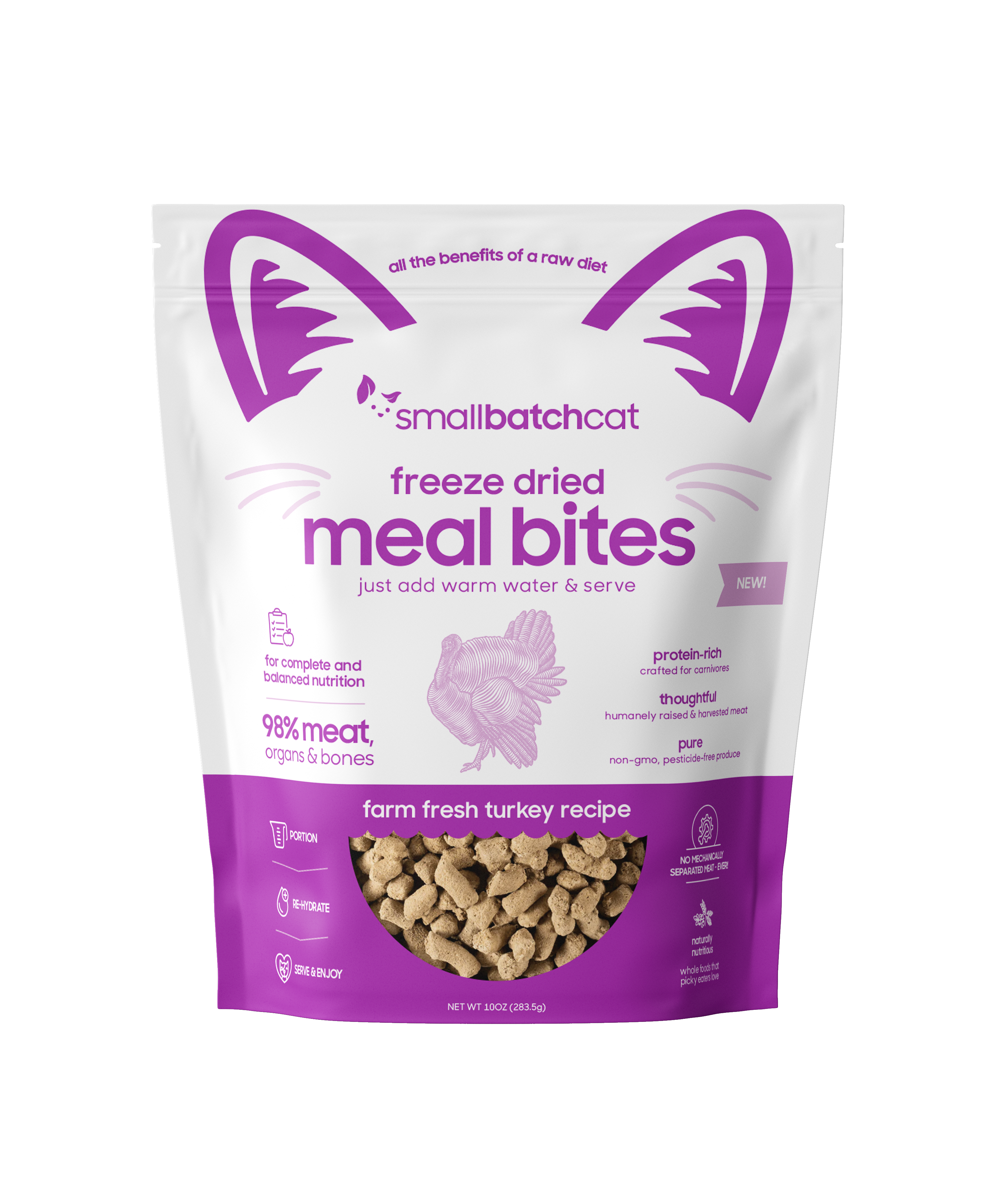 Smallbatch Pets Cat Freeze-Dried MealBites 10oz