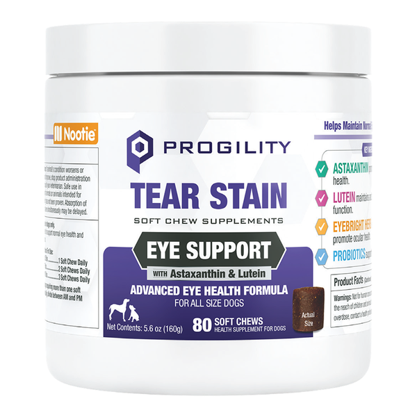 Nootie Progility Tear Stain & Eye Support Soft-Chew Supplements for Dogs