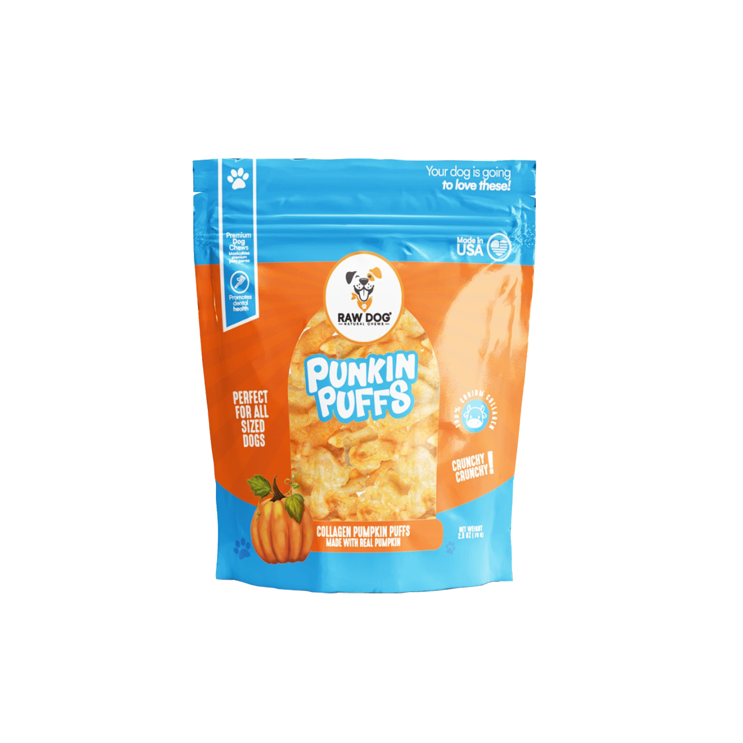 Raw Dog Chews Beef Collagen Puffs