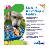 SodaPup Enrichment Tray Waiting Design Blue Slow Feeder for Dogs