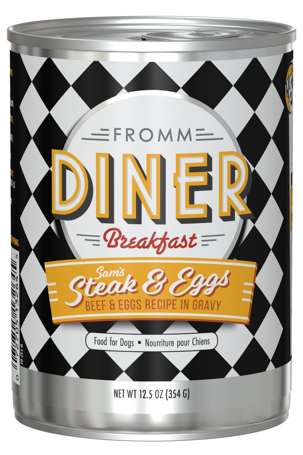 Fromm Diner Breakfast Sam's Steak & Eggs Shredded Canned Dog Food 12.5oz