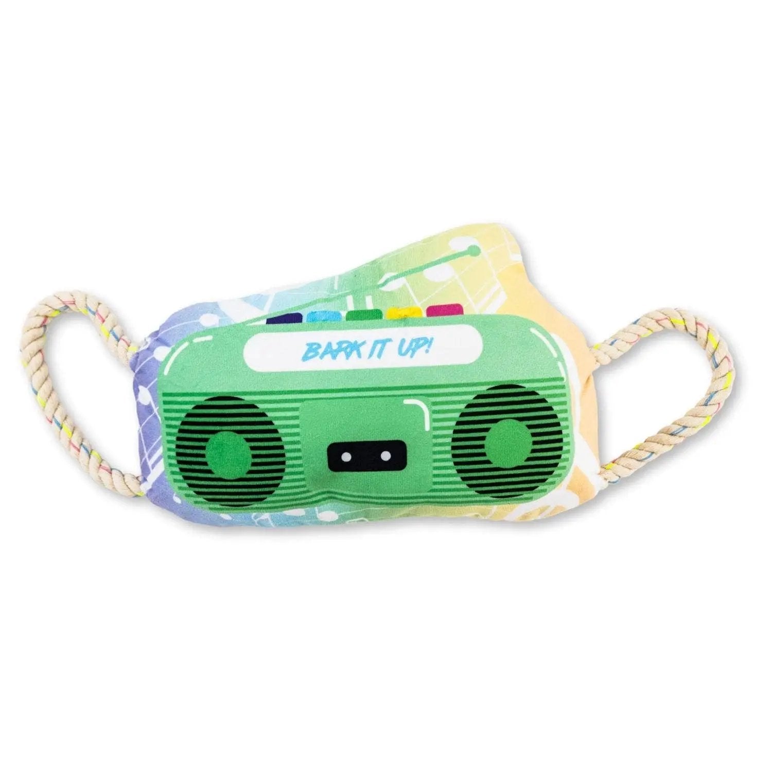 Jojo Modern Pets Retro Boombox Plush Dog Toy with Crinkle and Squeak Features