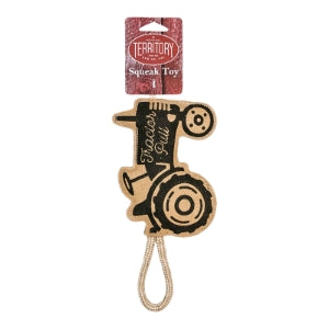 Territory Natural Leather Tug Tractor 13.5" Dog Toy