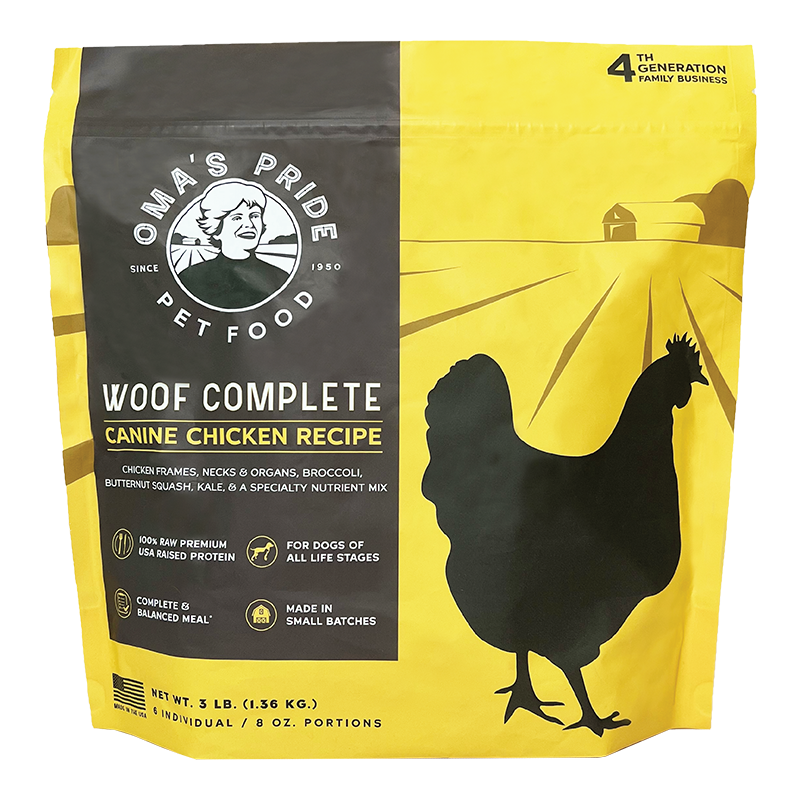 Oma's Pride Woof Complete Canine Chicken Recipe 3 lb