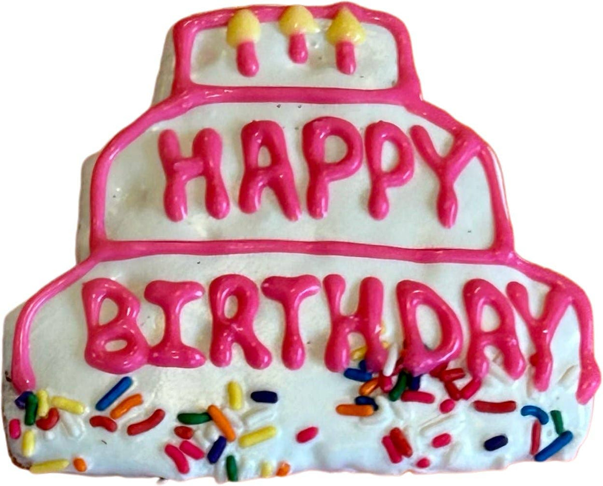 DELCO DOG CO. 3 Tier Happy Birthday Cake Cookie Bakery Dog Treat