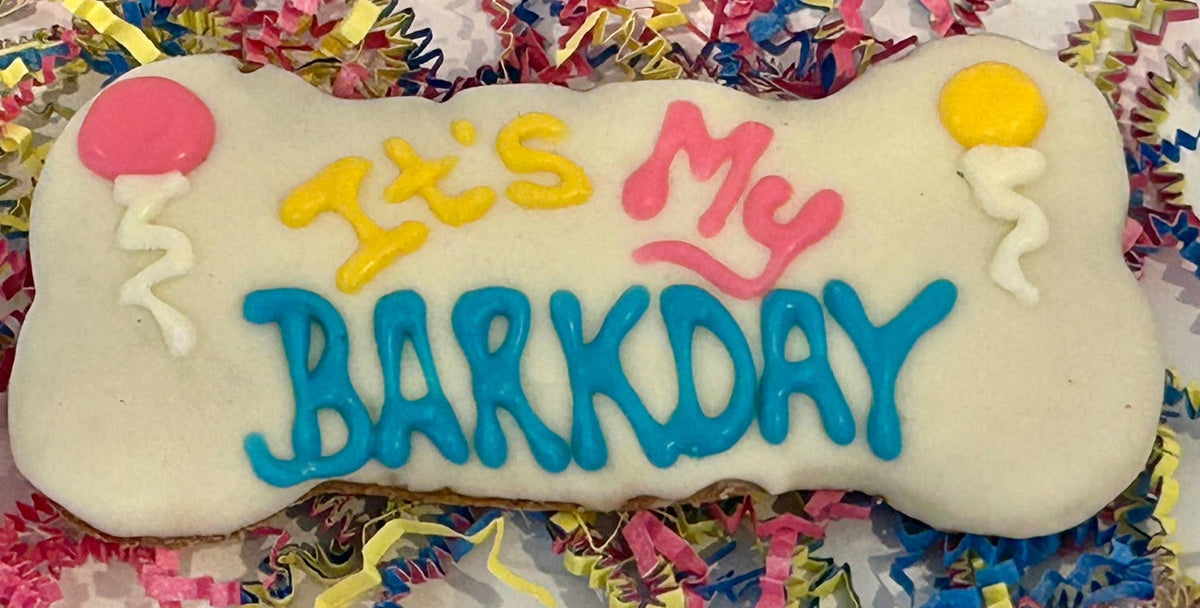 DELCO DOG CO. It's My Barkday 6" Bone Bakery Dog Treat
