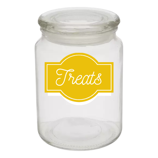 Sparky & Co Flat Lid Glass Treat Jar