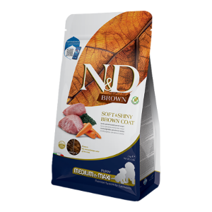 Farmina N&D Brown Coat Lamb, Norwegian Kelp and Carrot Recipe Dry Dog Food