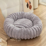 PAWPAW Faux Fur Round Pet Bed