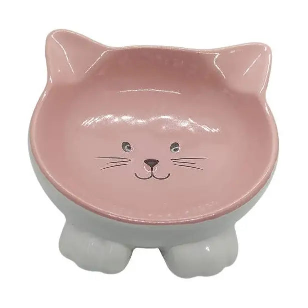 ThoozyPet Cat Face Ceramic Bowl