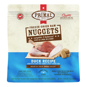 Primal Raw Freeze-Dried Nuggets Duck with Turkey & Fish Dog Food