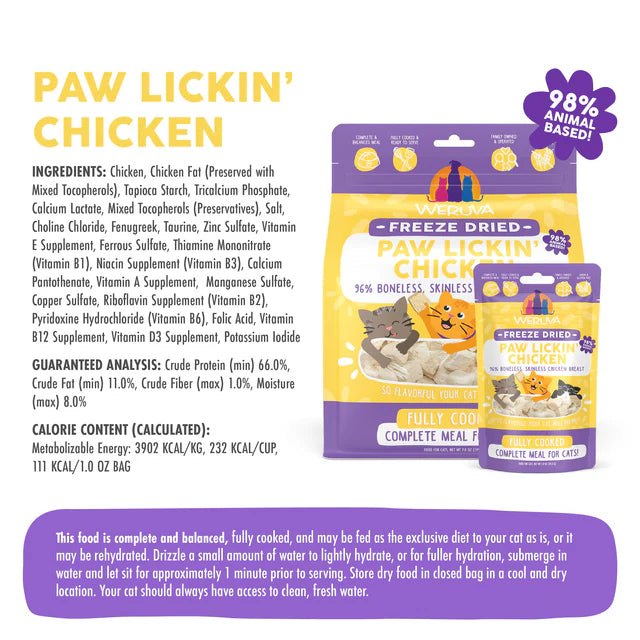 Weruva Paw Lickin' Chicken Freeze-Dried Cat Food