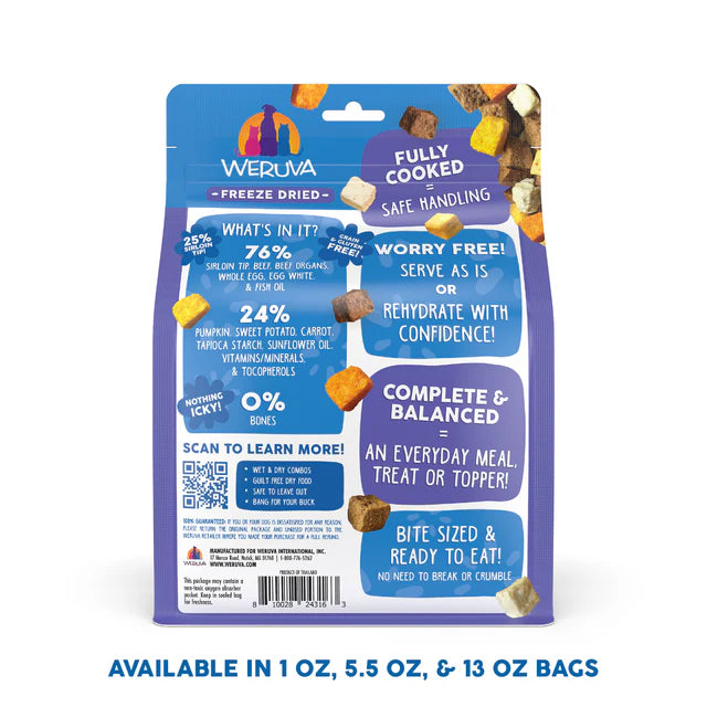 Weruva Dog Freeze-Dried Fully Cooked Complete Meal for Dogs