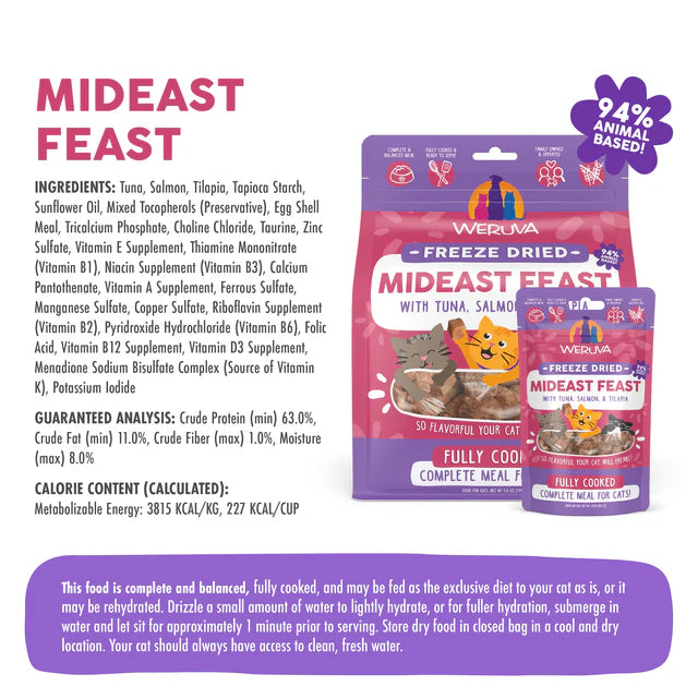 Weruva Mideast Feast Fully Cooked Freeze-Dried Cat Food