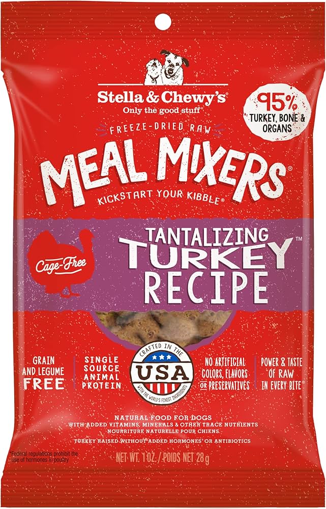Stella & Chewy's Meal Mixer Tantalizing Turkey Raw Freeze-Dried Dog Food