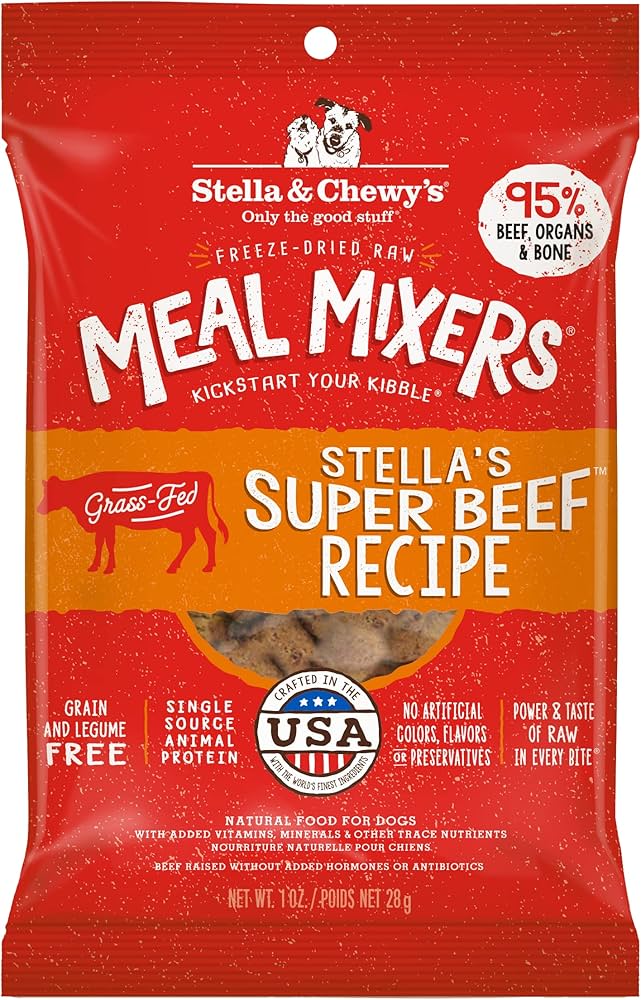 Stella & Chewy's Meal Mixer Stella's Super Beef Raw Freeze-Dried Dog Food