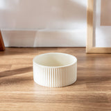 Park Life Designs JARDIN Ribbed Pet Bowl Collection with Modern Matte Exterior