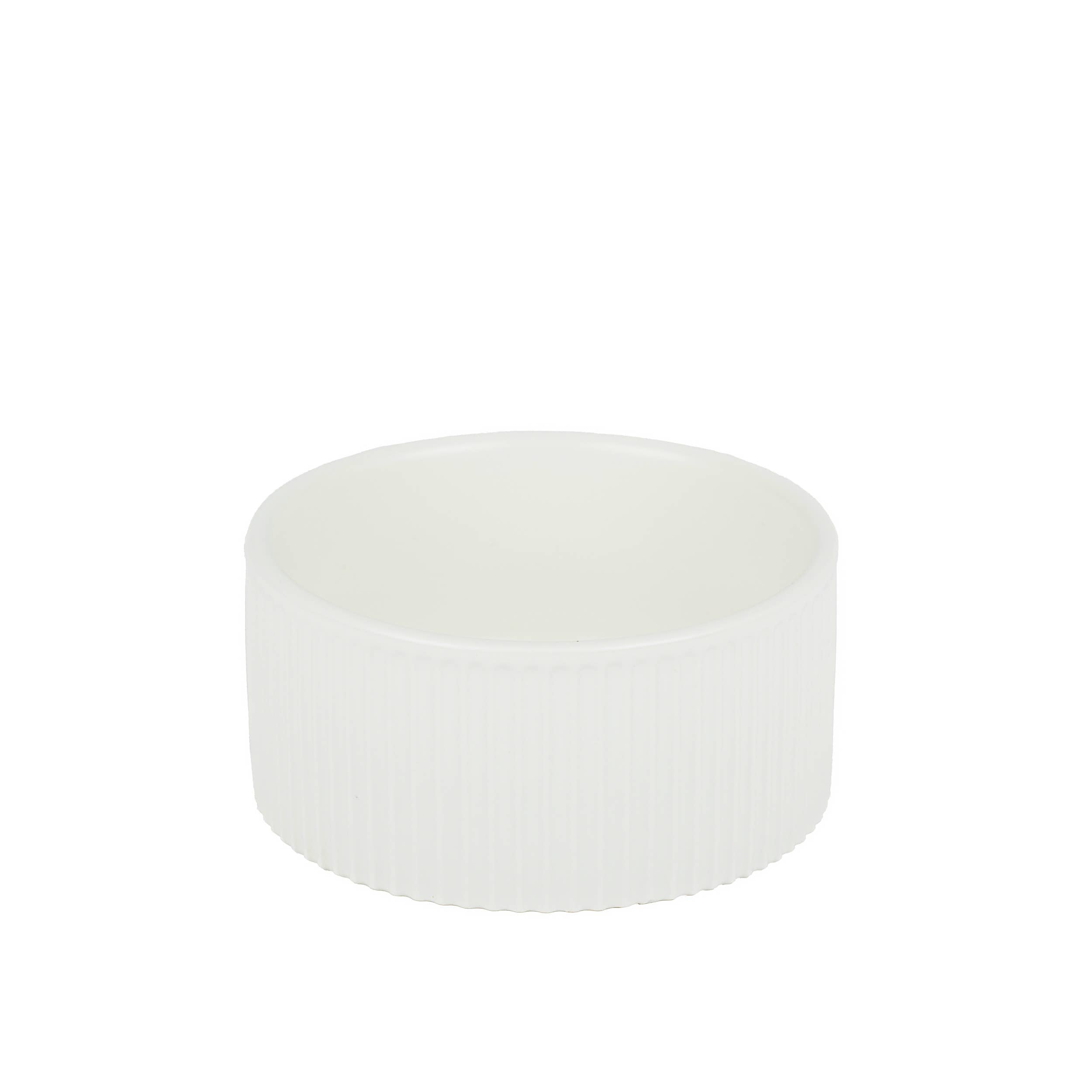 Park Life Designs JARDIN Ribbed Pet Bowl Collection with Modern Matte Exterior