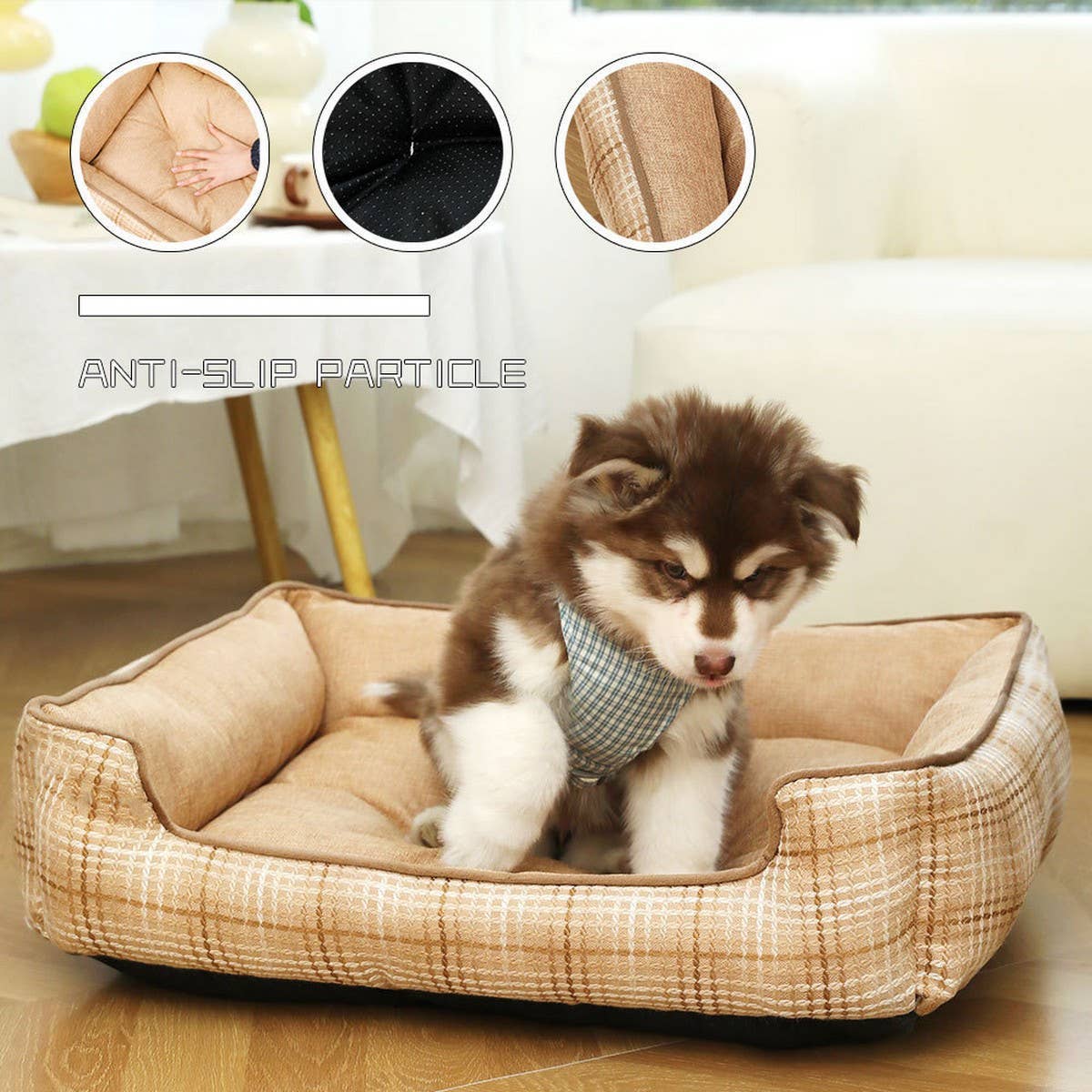 PAWPAW Thickened & Raised Non-Slip Pet Bed