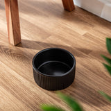 Park Life Designs JARDIN Ribbed Pet Bowl Collection with Modern Matte Exterior