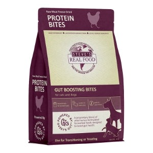 Steve's Real Food Raw Freeze-Dried Protein Bites 4oz for Dogs & Cats