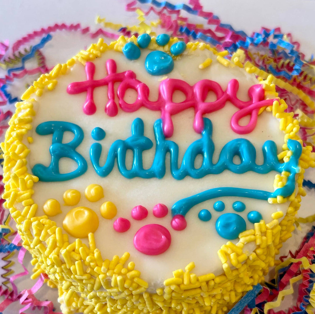 DELCO DOG CO. Happy Birthday Sprinkle Doggie Cakes Bakery Dog Treat