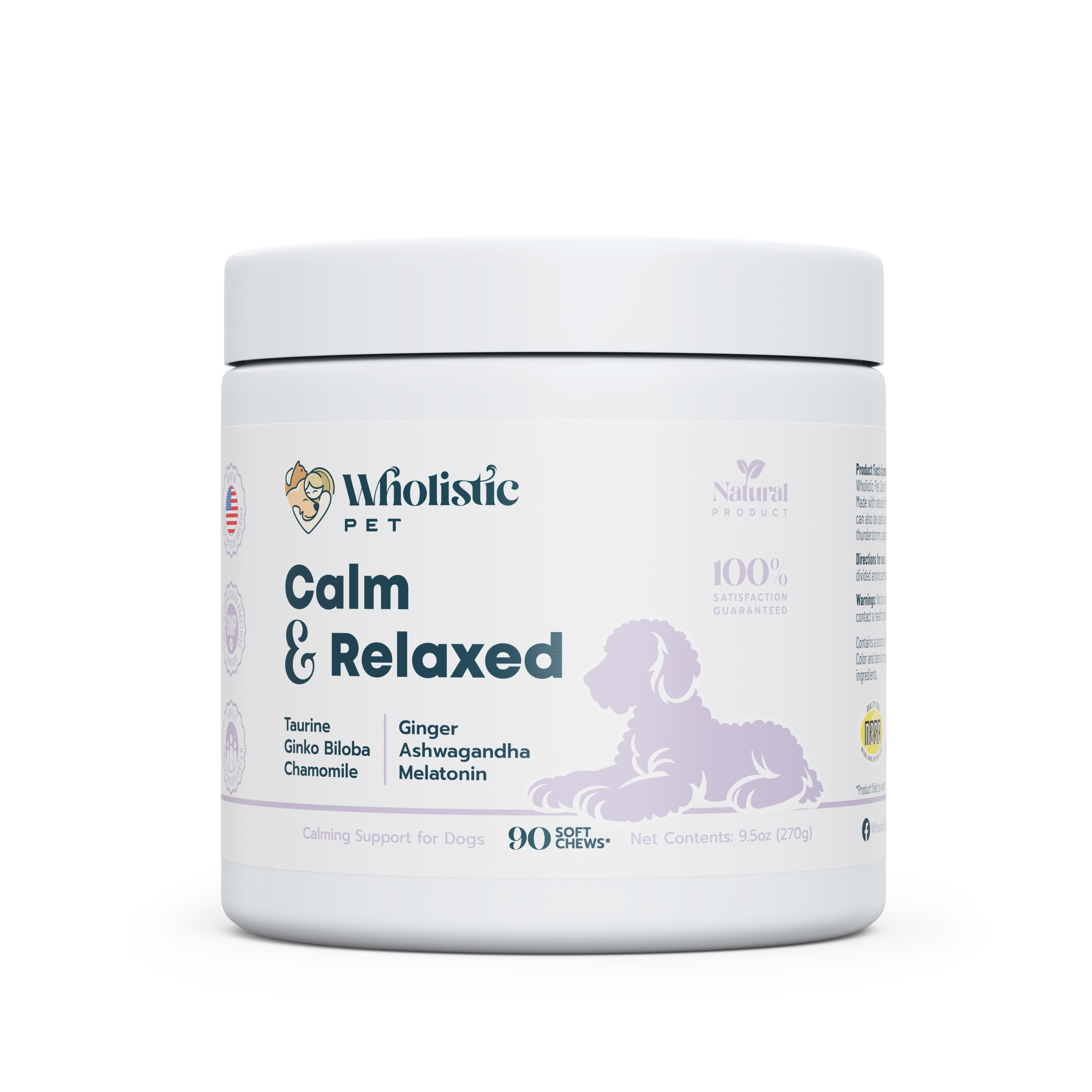 Wholistic Pet Organics Calm & Relaxed Soft Chews for Dogs