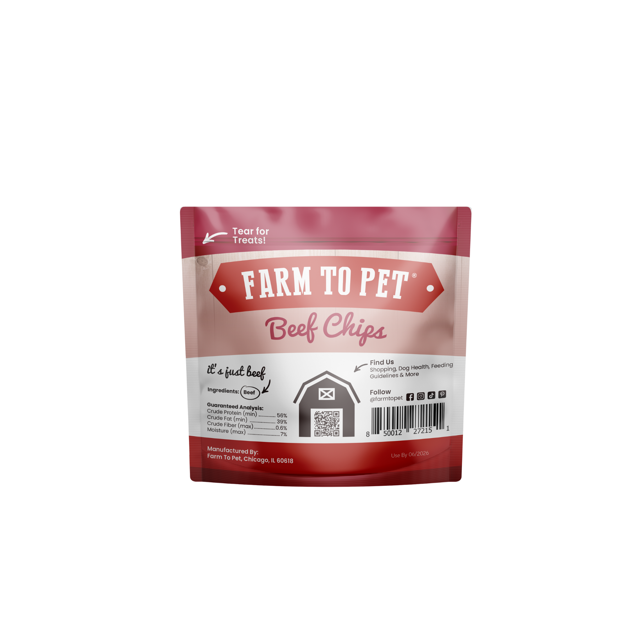 Farm to Pet Beef Chips Dog Treats