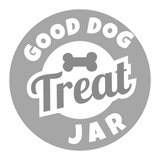 Sparky & Co Good Dog 58oz Cylinder Glass Treat Canister With Metal Screw-Top Lid