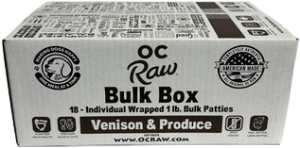 OC Raw Grain Free Bulk Raw Frozen Dog Food Box 18LB