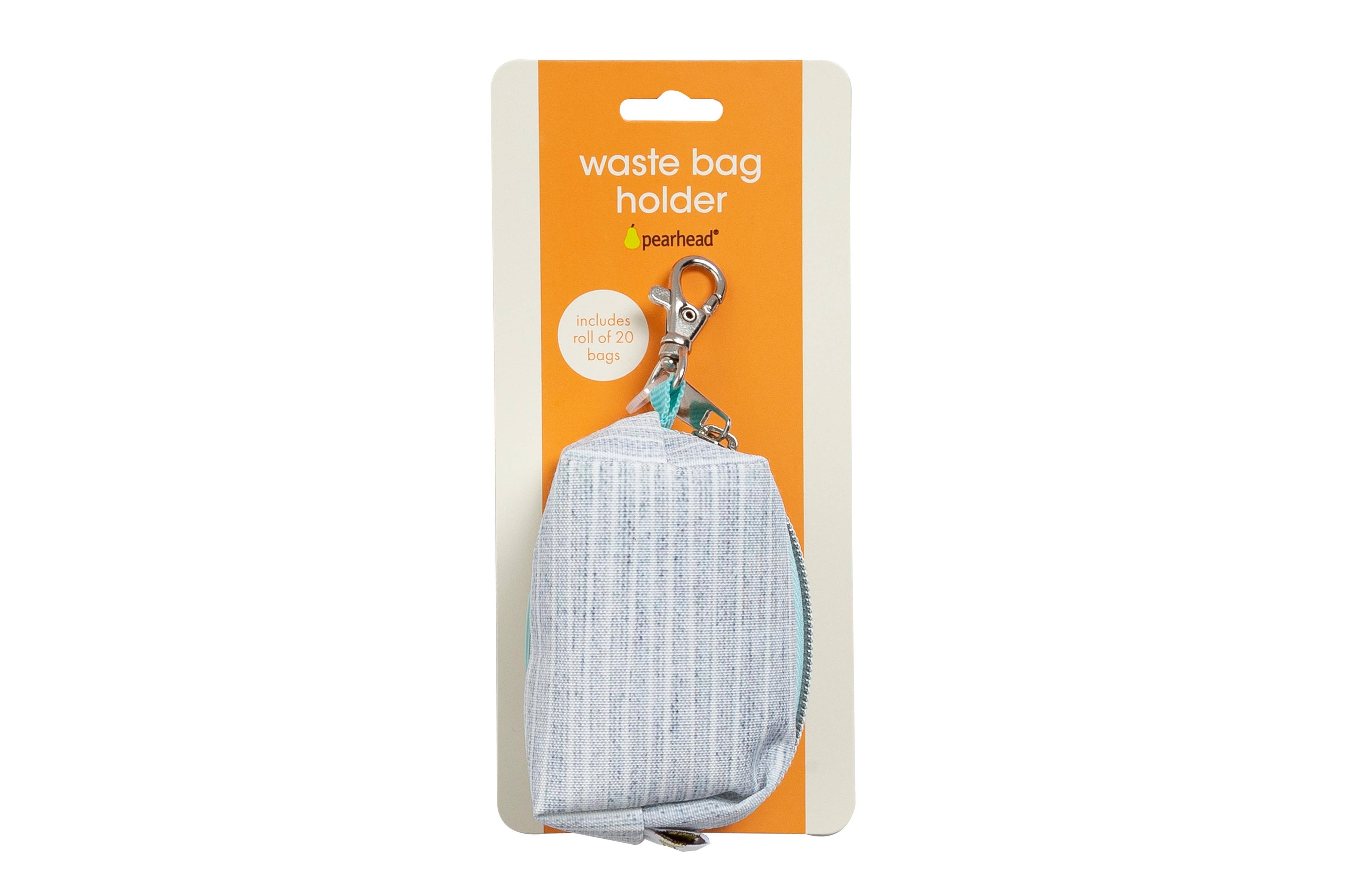 Pearhead Gray & Blue Waste Bag Holder