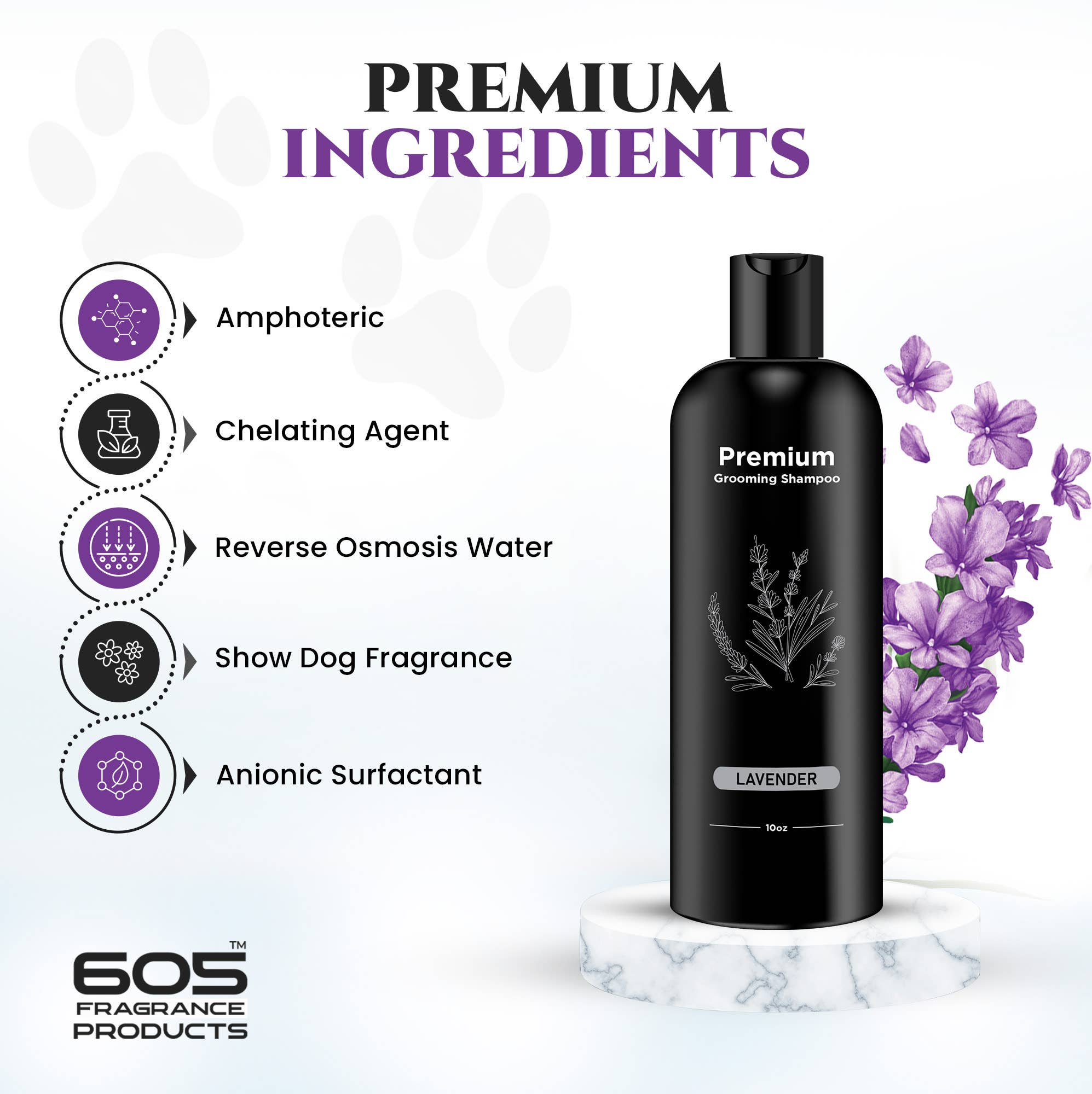 605 Fragrance Products Natural Dog Shampoo and Deodorizer Lavender Shampoo