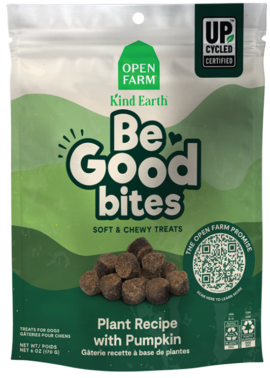 Open Farm Be Good Bites Soft & Chewy Plant with Pumpkin 6oz Dog Treats