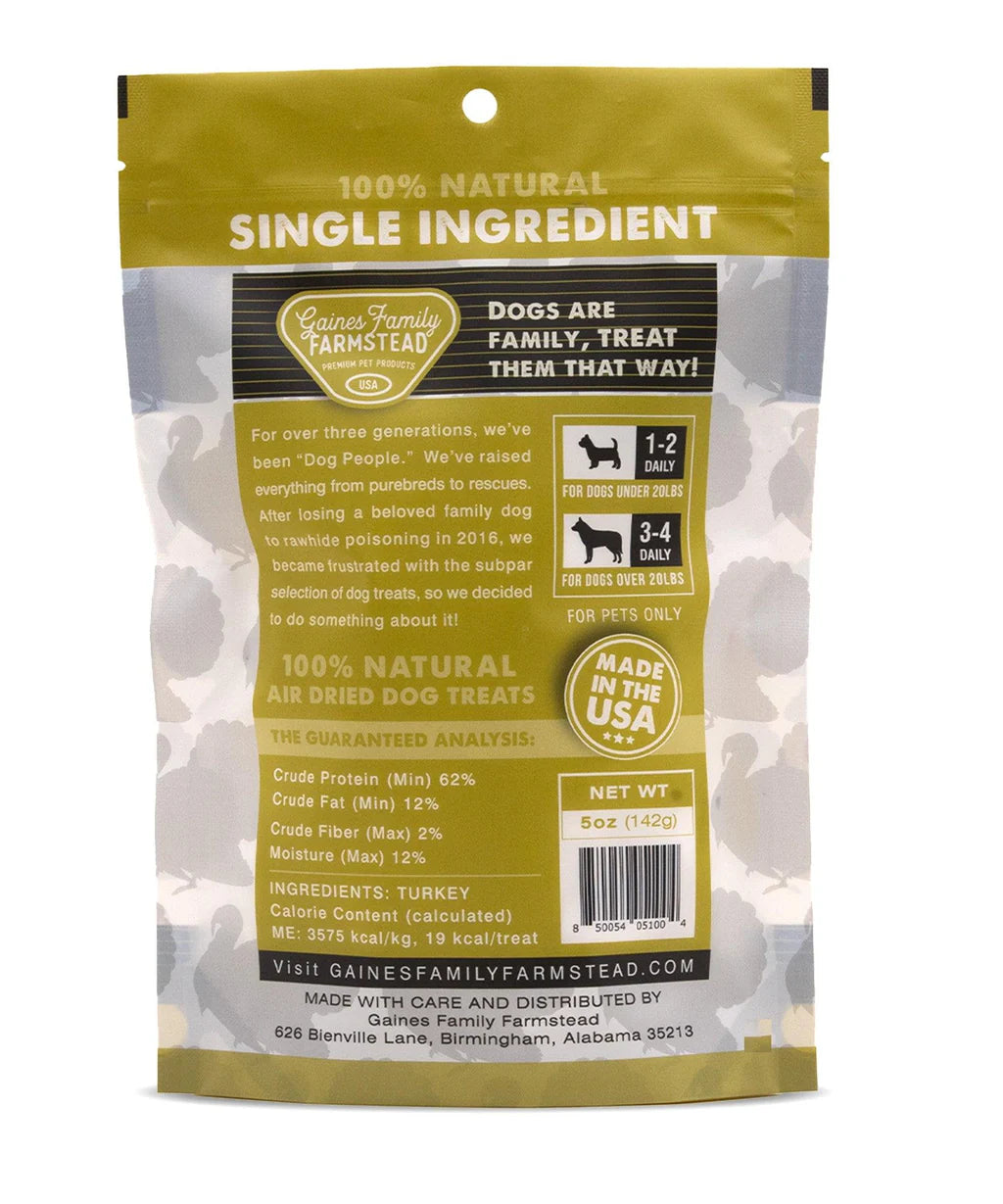 Gaines Family Farmstead Chips Turkey Tendon 5oz Dog Treats