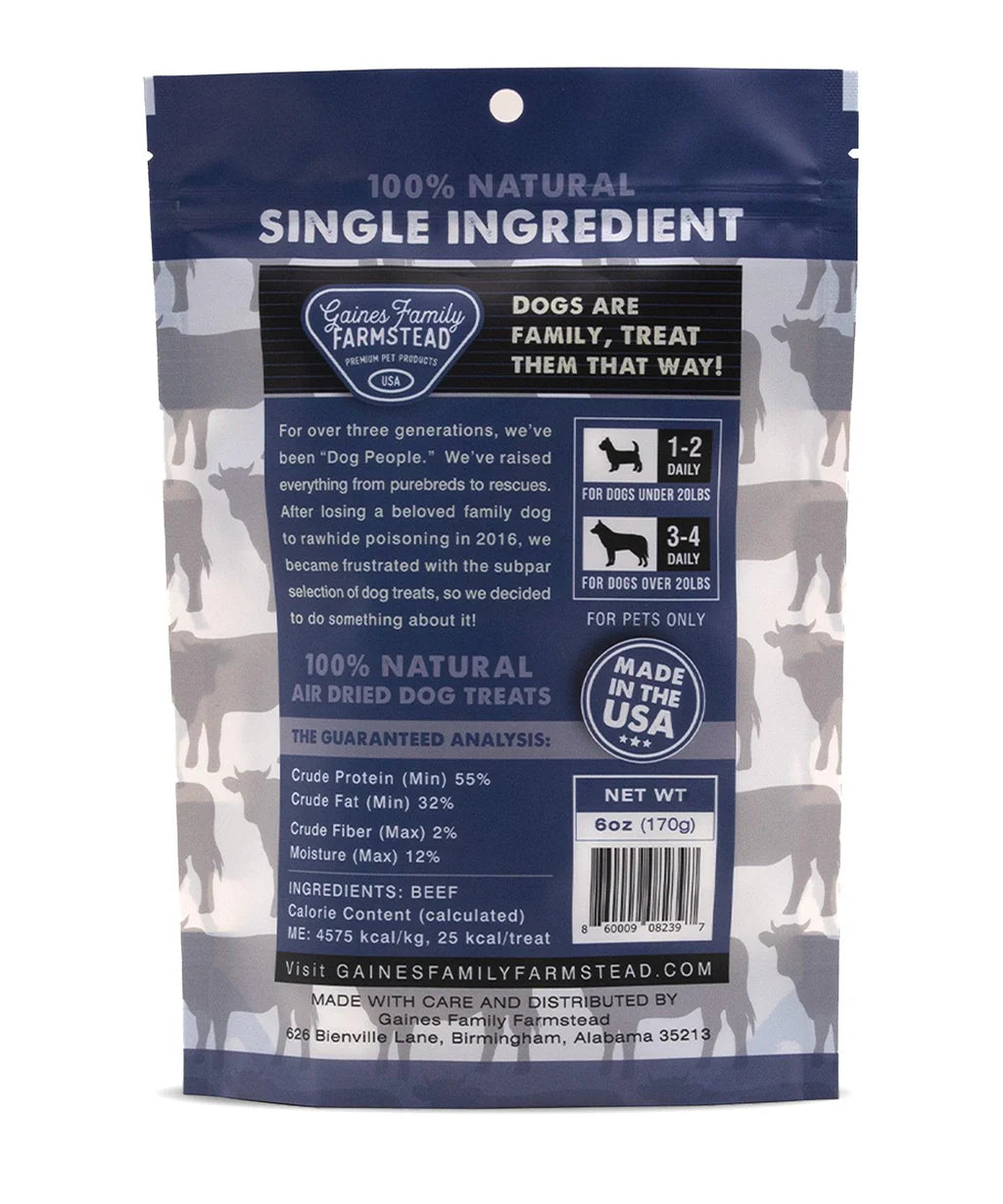 Gaines Family Farmstead Chips Beef 6oz Dog Treats