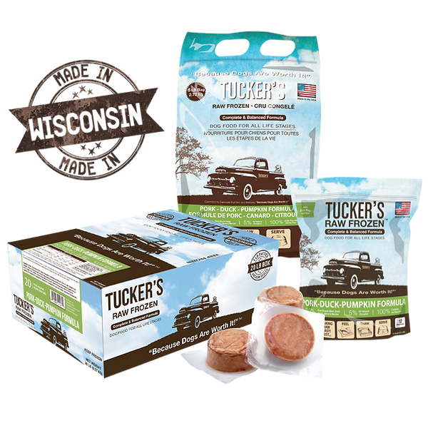 Tucker's Pork, Duck & Pumpkin Raw Frozen Dog Food