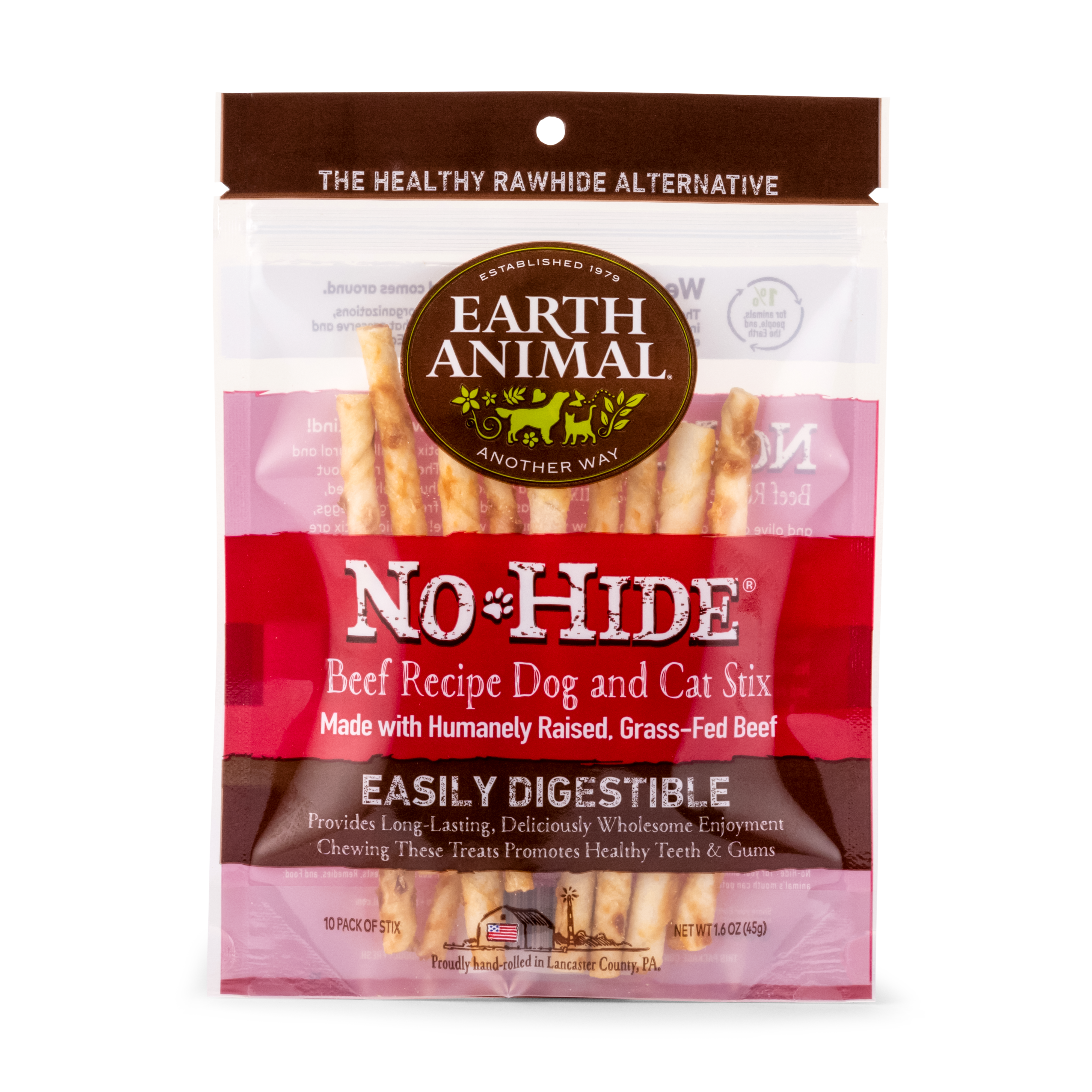 Earth Animal No Hide STIX 10pk Dog Treat