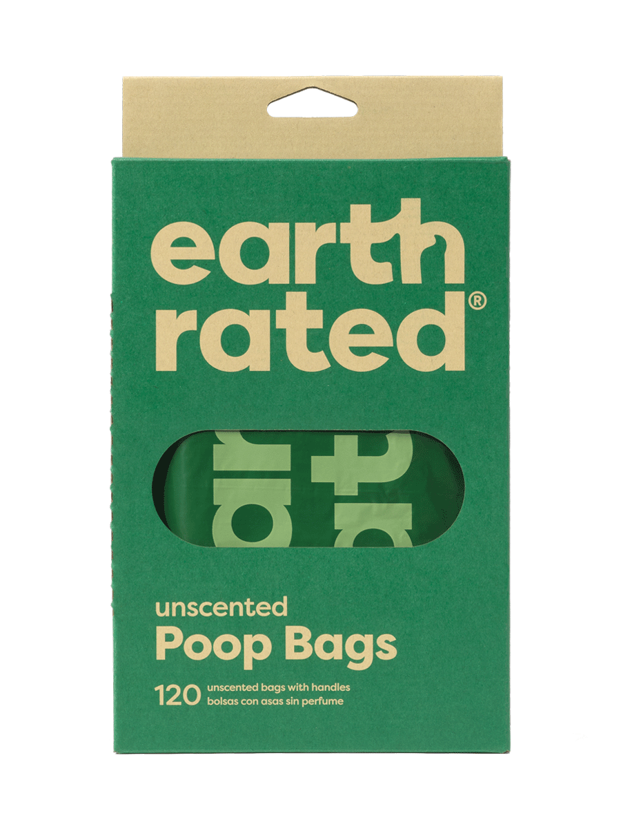 Earth Rated Biodegradable Poop Waste Bags Easy-Tie Handle 120ct