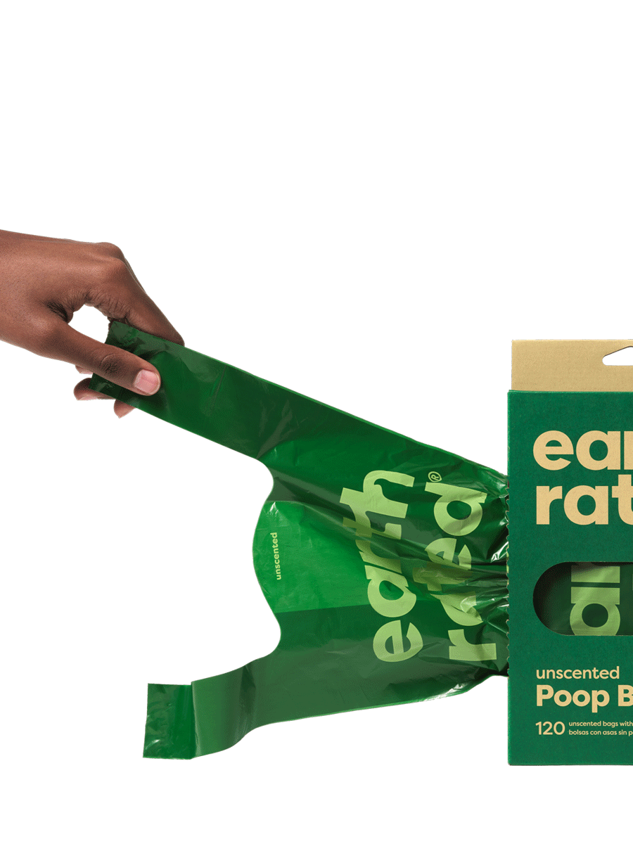 Earth Rated Biodegradable Poop Waste Bags Easy-Tie Handle 120ct
