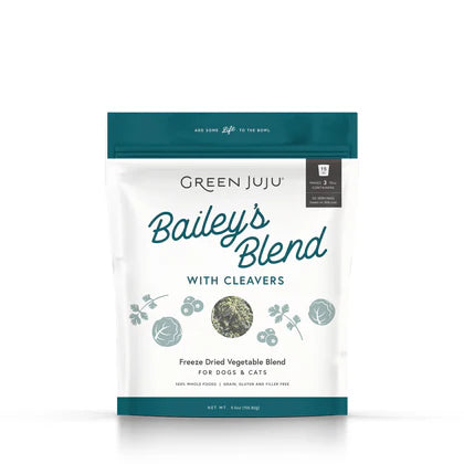 Green Juju Dog Freeze-Dried Blend Bailey's with Cleavers Food Topper