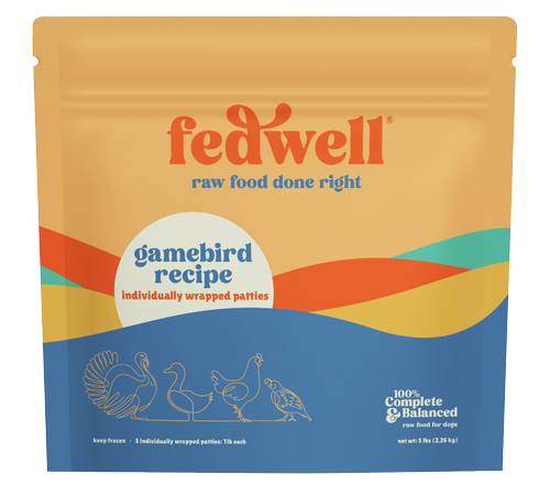 Fedwell Individually Wrapped Patties Raw Frozen Dog Food