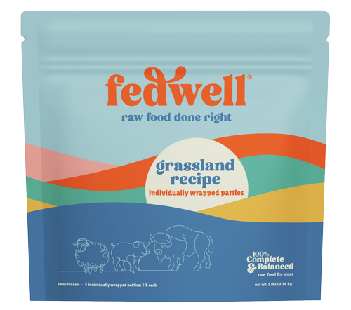 Fedwell Individually Wrapped Patties Raw Frozen Dog Food