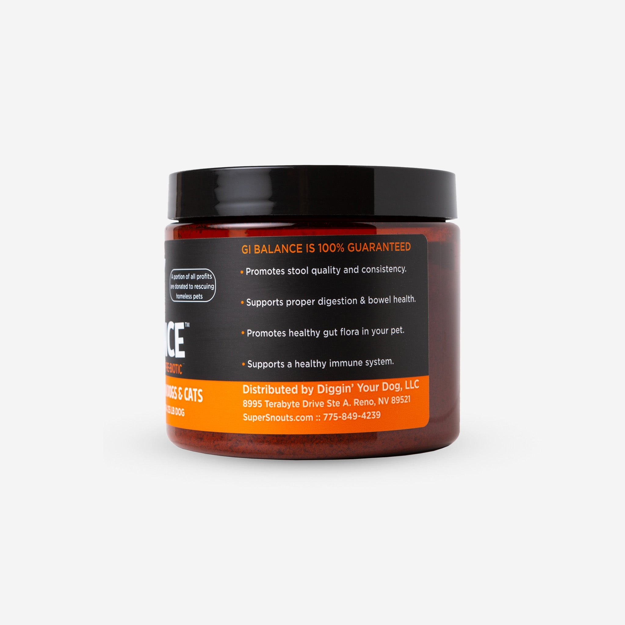 Super Snouts G.I. Balance Pumpkin + Pre-Biotic Digestive Supplement for Dogs & Cats 3.1oz