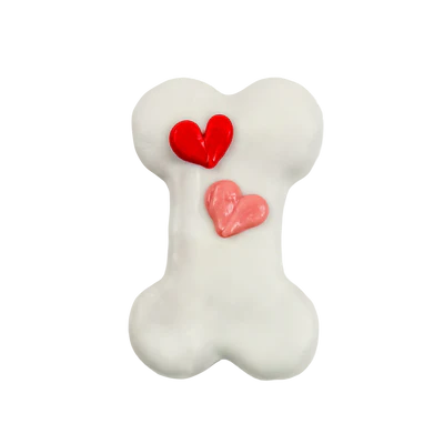 Bosco & Roxy's Valentine's Day Collection Bone with Hearts Bakery Dog Treat