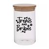 Sparky & Co Bamboo Lid Glass Treat Jar