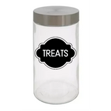 Sparky & Co Metal Screw Top Glass Treat Jars