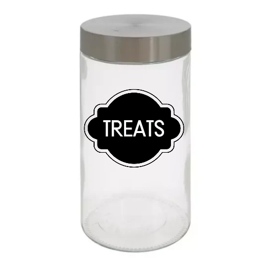 Sparky & Co Metal Screw Top Glass Treat Jars